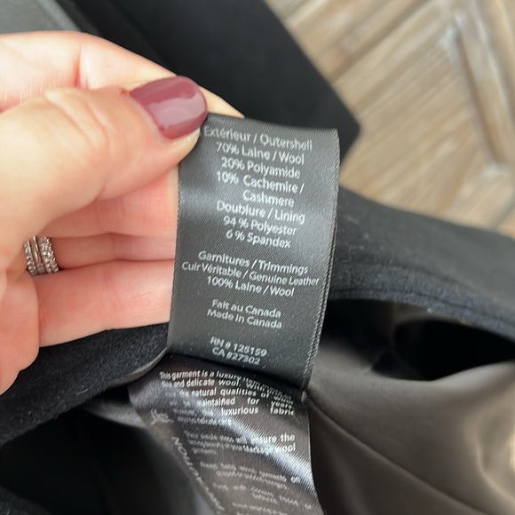 Mackage Wool & Cashmere Coat with leather trim - Picture 8 of 8